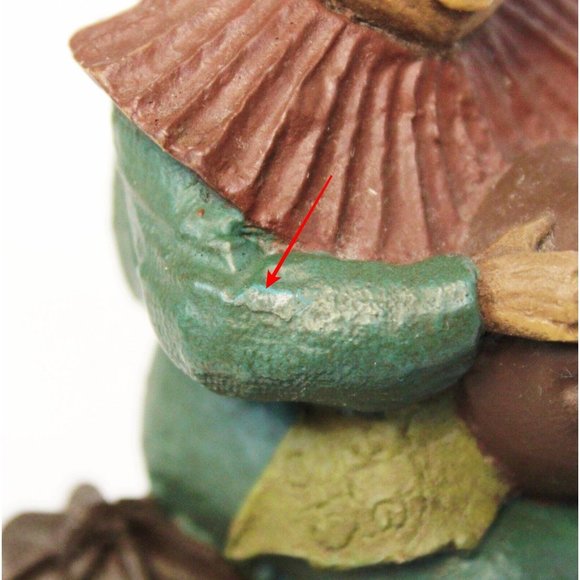 VTG 1985 Carin Studios Tom Clark Candy Gnome Chocolate Figurine Wood Carved look - Picture 9 of 9